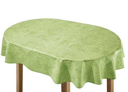 Tischdecken - Klassisch marmorierte Wachstuch-Tischdecke – Farbe GRÜN – Ansicht  Tischdecken - Klassisch marmorierte Wachstuch-Tischdecke, in Größe 108 (Tischdecke, 80/ 80 cm) bis 220 (Tischdecke, oval, 155/220 cm), in Farbe TERRA – Farbe GRÜN – Ansicht