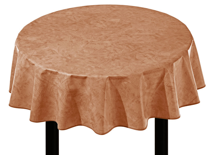 Tischdecken - Klassisch marmorierte Wachstuch-Tischdecke Ansicht 12 Tischdecken - Klassisch marmorierte Wachstuch-Tischdecke, in Größe 108 (Tischdecke, 80/ 80 cm) bis 220 (Tischdecke, oval, 155/220 cm), in Farbe TERRA Ansicht 12