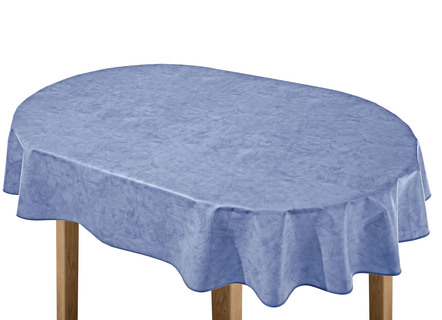 Tischdecken - Klassisch marmorierte Wachstuch-Tischdecke – Farbe BLAU – Ansicht  Tischdecken - Klassisch marmorierte Wachstuch-Tischdecke, in Größe 108 (Tischdecke, 80/ 80 cm) bis 220 (Tischdecke, oval, 155/220 cm), in Farbe TERRA – Farbe BLAU – Ansicht