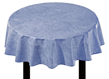 Tischdecken - Klassisch marmorierte Wachstuch-Tischdecke – Farbe BLAU – Ansicht  Tischdecken - Klassisch marmorierte Wachstuch-Tischdecke, in Größe 108 (Tischdecke, 80/ 80 cm) bis 220 (Tischdecke, oval, 155/220 cm), in Farbe TERRA – Farbe BLAU – Ansicht