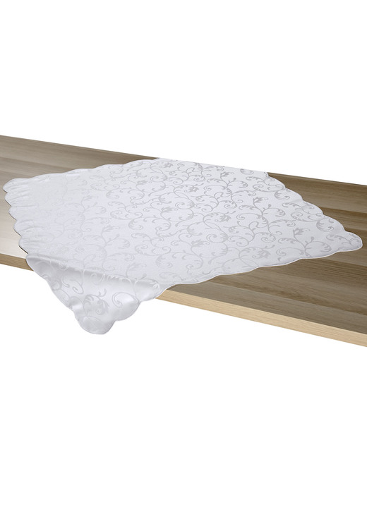 Tischdecken - Pflegeleichte Tischdekoration für drinnen und draußen Ansicht 9 Tischdecken - Pflegeleichte Tischdekoration für drinnen und draußen, in Größe 130 (Tischdecke, 130/160 cm) bis 404 (2er-Set Kissenbezüge, 40/40 cm), in Farbe WEISS Ansicht 9