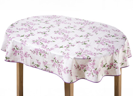 Tischdecken - Hochwertige und pflegeleichte Wachstuch-Tischdecken, in Größe 108 (Mitteldecke, 80/ 80 cm) bis 170 (Tischdecke oval, 155/220 cm), in Farbe ROSÉ – Farbe ROSÉ – Ansicht 