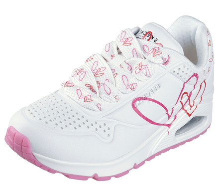 SKECHERS Schnür-Sneaker mit niedlichen Herzchen bedruckt