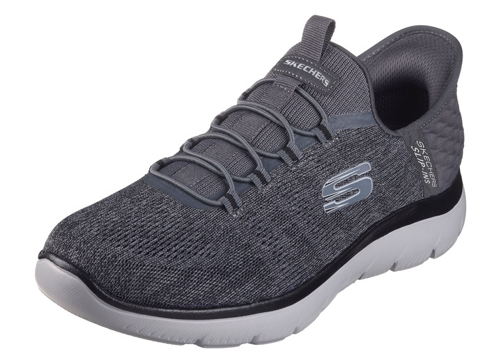 Slipper & Schnürschuhe - SKECHERS, Herren-Sneaker, mit geformter Slip-Ins Fersenplatte, in Größe 040 bis 048, in Farbe ANTHRAZIT Ansicht 1