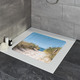 Badezimmeraccessoires - Sicherheits-Einlagen mit Strand-Dessin, in Größe 300 (Duscheinlage, 55x55 cm) bis 302 (Nackenpolster, 32x22 cm), in Farbe BUNT – Farbe BUNT – Ansicht 1