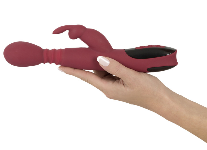 Erotik - Massagegerät Rabbitvibrator mit Wärmefunktion, in Farbe ROT-SCHWARZ Ansicht 5