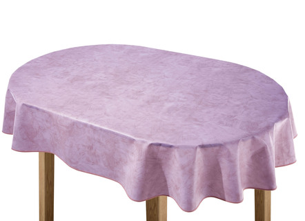 Tischdecken - Klassisch marmorierte Wachstuch-Tischdecke – Farbe FLIEDER – Ansicht  Tischdecken - Klassisch marmorierte Wachstuch-Tischdecke, in Größe 108 (Tischdecke, 80/ 80 cm) bis 220 (Tischdecke, oval, 155/220 cm), in Farbe TERRA – Farbe FLIEDER – Ansicht