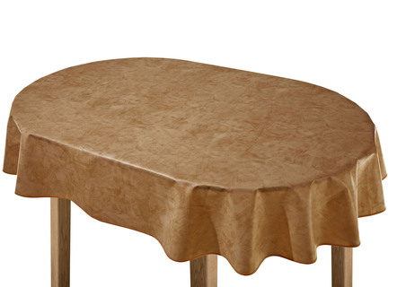 Tischdecken - Klassisch marmorierte Wachstuch-Tischdecke – Farbe BRAUN – Ansicht  Tischdecken - Klassisch marmorierte Wachstuch-Tischdecke, in Größe 108 (Tischdecke, 80/ 80 cm) bis 220 (Tischdecke, oval, 155/220 cm), in Farbe BLAU – Farbe BRAUN – Ansicht
