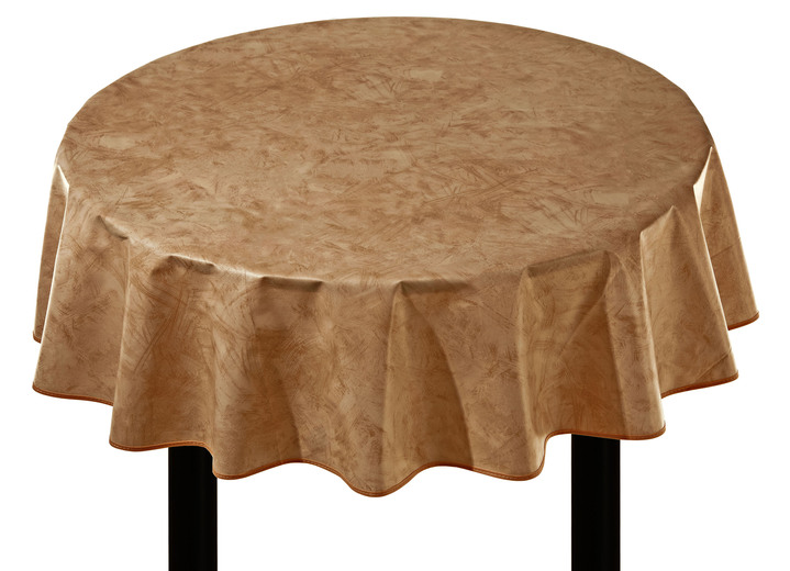 Tischdecken - Klassisch marmorierte Wachstuch-Tischdecke Ansicht 21 Tischdecken - Klassisch marmorierte Wachstuch-Tischdecke, in Größe 108 (Tischdecke, 80/ 80 cm) bis 220 (Tischdecke, oval, 155/220 cm), in Farbe TERRA Ansicht 21