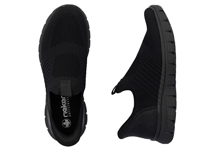 Slipper & Schnürschuhe - Rieker, leichte Herren-Slipper, mit verstärkter Hinterkappe, in Größe 040 bis 046, in Farbe SCHWARZ Ansicht 7