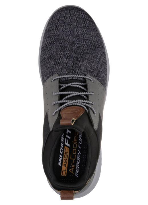 Slipper & Schnürschuhe - SKECHERS, leichte Herren-Slipper, mit elastischer Zierschnürung, in Größe 040 bis 048, in Farbe GRAU-SCHWARZ Ansicht 2