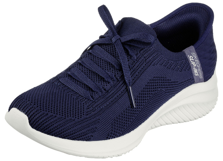Slipper & Schnürschuhe - SKECHERS, sportliche Damen-Sneaker, mit geformter Slip-Ins Fersenplatte, in Größe 036 bis 041, in Farbe MARINE Ansicht 1