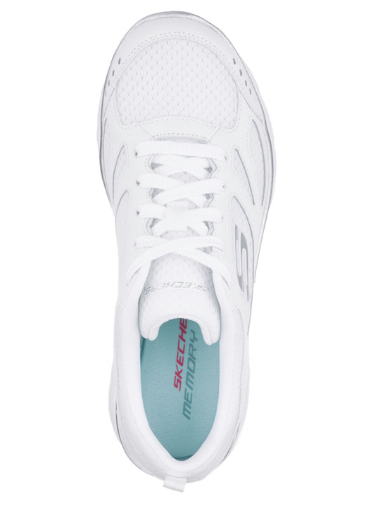 Slipper & Schnürschuhe - SKECHERS, sportliche Damen-Sneaker, mit Nappaleder-Besätzen, in Größe 036 bis 041, in Farbe SCHWARZ Ansicht 5