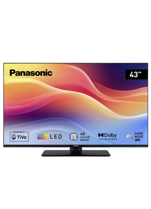 Fernseher - „Panasonic“ 4K-Ultra-HD-LED-Smart-TV mit TiVo Betriebssystem, in Farbe SCHWARZ Ansicht 1
