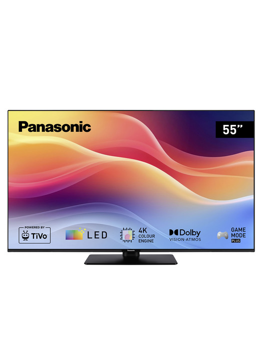 Fernseher - „Panasonic“ 4K-Ultra-HD-LED-Smart-TV mit TiVo Betriebssystem, in Farbe SCHWARZ Ansicht 1