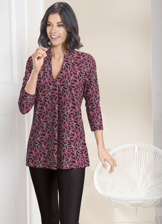 Shirt-Tunika mit farbbrillantem Druck