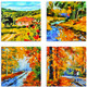 Landschaft - 4-teiliges Bilder-Set – Farbe BUNT – Ansicht 2 Landschaft - 4-teiliges Bilder-Set, in Farbe BUNT – Farbe BUNT – Ansicht 2