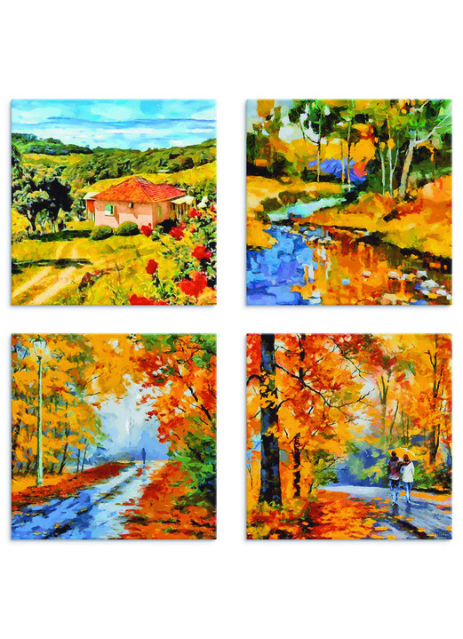Landschaft - 4-teiliges Bilder-Set Ansicht 2 Landschaft - 4-teiliges Bilder-Set, in Farbe BUNT Ansicht 2