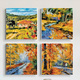 Landschaft - 4-teiliges Bilder-Set – Farbe BUNT – Ansicht 1 Landschaft - 4-teiliges Bilder-Set, in Farbe BUNT – Farbe BUNT – Ansicht 1