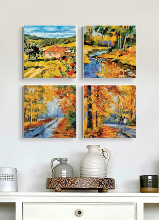 4-teiliges Bilder-Set