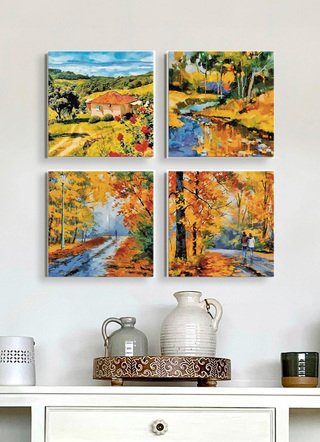 4-teiliges Bilder-Set