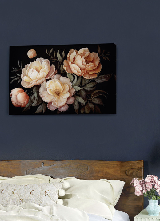 Blumen - Hochwertiges Leinwandbild mit Digitaldruck, in Farbe BUNT Ansicht 1