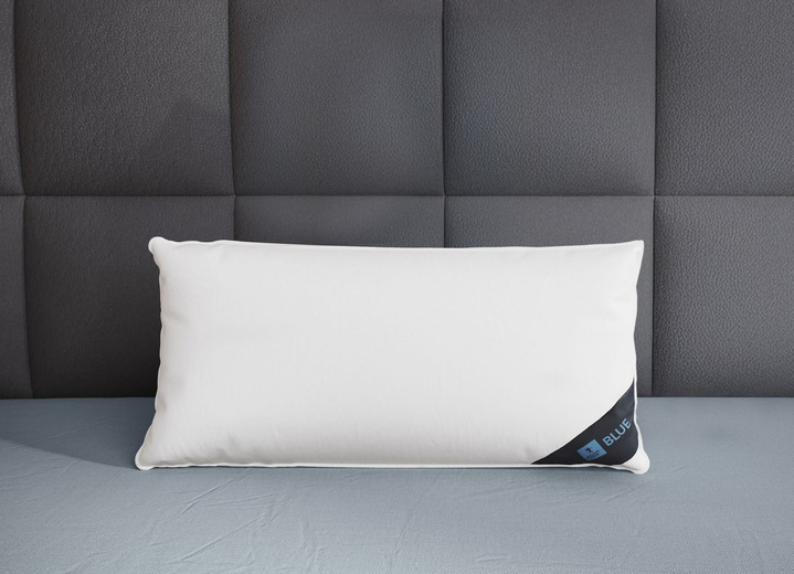 Bettwaren - In Deutschland hergestelltes Daunenprogramm aus dem Hause Spessarttraum Ansicht 1 Bettwaren - In Deutschland hergestelltes Daunenprogramm aus dem Hause Spessarttraum, in Größe 103 (135/200 cm) bis 121 (40/ 80 cm), in Farbe , in Ausführung Blue Kissen Ansicht 1