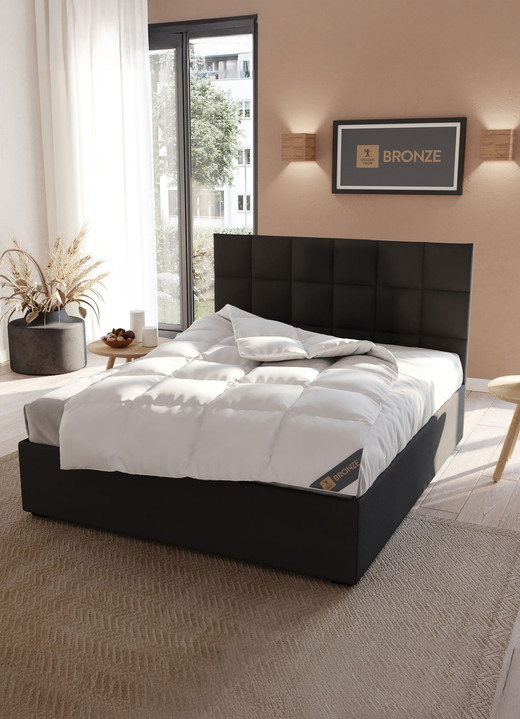 Bettwaren - In Deutschland hergestelltes Daunenprogramm aus dem Hause Spessarttraum Ansicht 34 Bettwaren - In Deutschland hergestelltes Daunenprogramm aus dem Hause Spessarttraum, in Größe 103 (135/200 cm) bis 121 (40/ 80 cm), in Farbe , in Ausführung Blue Kissen Ansicht 34