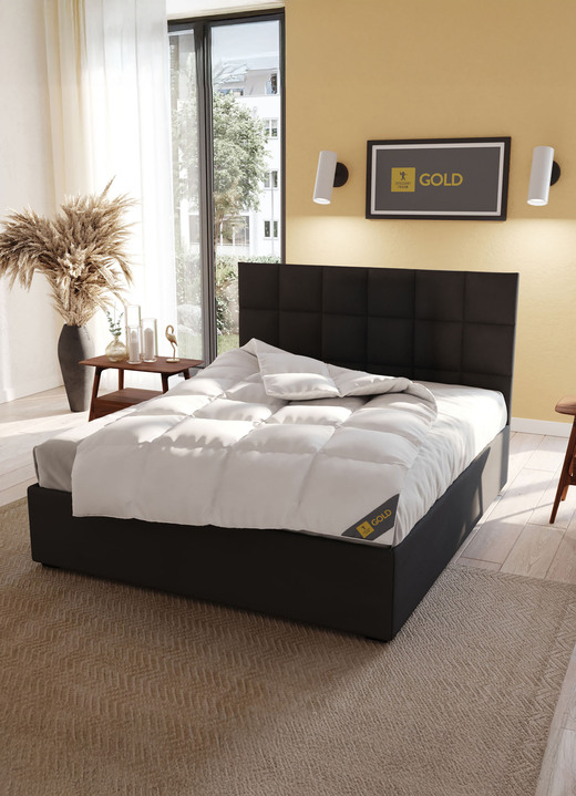 Bettwaren - In Deutschland hergestelltes Daunenprogramm aus dem Hause Spessarttraum Ansicht 17 Bettwaren - In Deutschland hergestelltes Daunenprogramm aus dem Hause Spessarttraum, in Größe 103 (135/200 cm) bis 121 (40/ 80 cm), in Farbe , in Ausführung Blue Kissen Ansicht 17