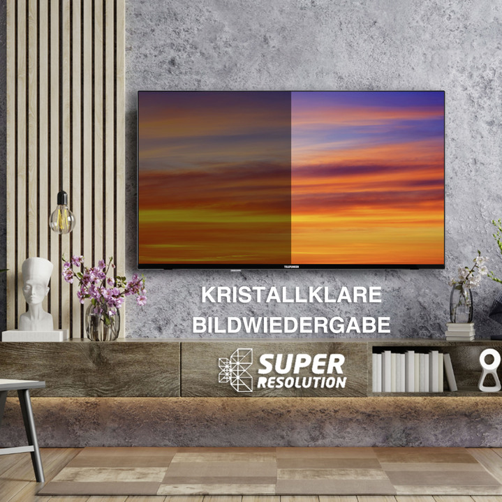 Fernseher - „Telefunken“ LED-Fernseher in Full-HD, in Farbe SCHWARZ Ansicht 5