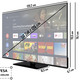 Fernseher - „Telefunken“ LED-Fernseher in Full-HD, in Farbe SCHWARZ – Farbe SCHWARZ – Ansicht 2