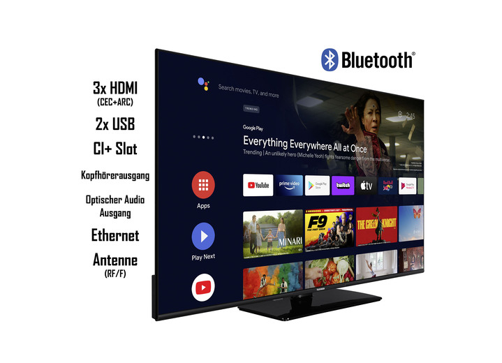 Fernseher - „Telefunken“ LED-Fernseher in Full-HD, in Farbe SCHWARZ Ansicht 3