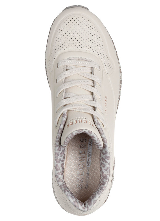 Slipper & Schnürschuhe - SKECHERS, trendige Damen-Sneaker, mit sichtbarem Luftpolster, in Größe 036 bis 041, in Farbe WEISS-LEO Ansicht 4