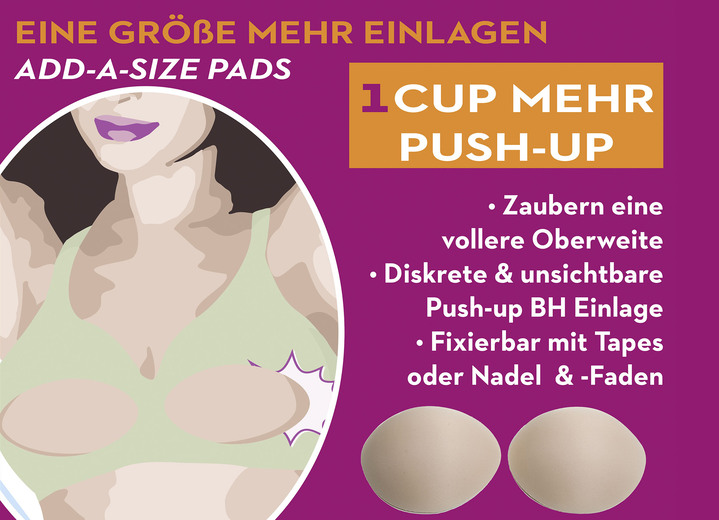 Bügel-BH - Miss Perfect Wow 2 Go-Eine-Größe-mehr-BH-Einlagen, in Farbe PUDER Ansicht 5