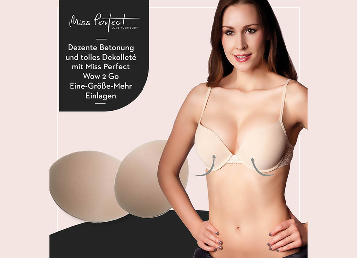 Bügel-BH - Miss Perfect Wow 2 Go-Eine-Größe-mehr-BH-Einlagen, in Farbe PUDER Ansicht 3