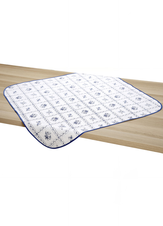 Tischdecken - Wachstuch-Tischdecke in pflegeleichter Qualität, in Größe 110 (Tischdecke, 110x140 cm) bis 190 (Tischdecke oval, 140x190 cm), in Farbe BLAU-WEISS Ansicht 1