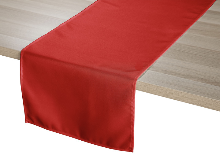 Tischdecken - Tisch- und Raumdekoration mit Fleckenschutz-Ausrüstung, in Größe 146 (Läufer, 40/ 150 cm) bis 404 (Kissenbezug, 40/ 40 cm), in Farbe DUNKELROT Ansicht 1