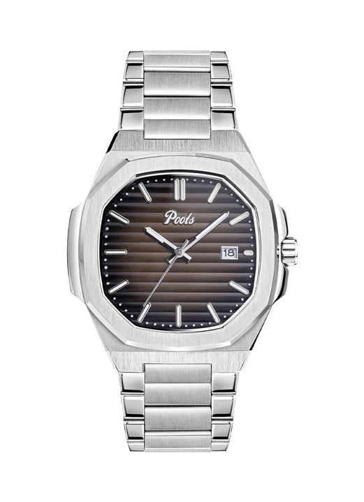 Quartzuhren - Quartz-Herrenuhr aus Edelstahl, in Farbe  Ansicht 2