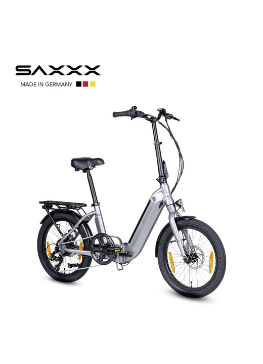 Elektromobilität - Falt-E-Bike Foldi Comfort von SAXXX , in Farbe GRAU-SILBER-MATT Ansicht 3