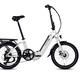 Elektromobilität - Falt-E-Bike Foldi Comfort von SAXXX , in Farbe GRAU-SILBER-MATT – Farbe CREME-WEISS-GLÄNZEND – Ansicht 2