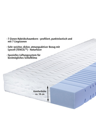 7-Zonen-Cellflexkern-Matratze von Murmelland