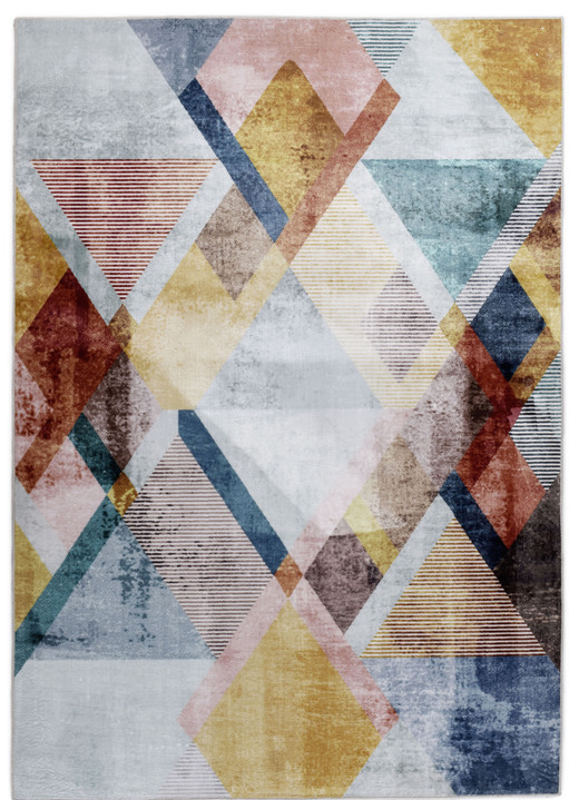 Modern - Luxuriöser Teppich aus der Gino Falcone Kollektion, in Größe 113 (Brücke, 70 x140 cm) bis 278 (Teppich, 190x290 cm), in Farbe MULTICOLOR Ansicht 2