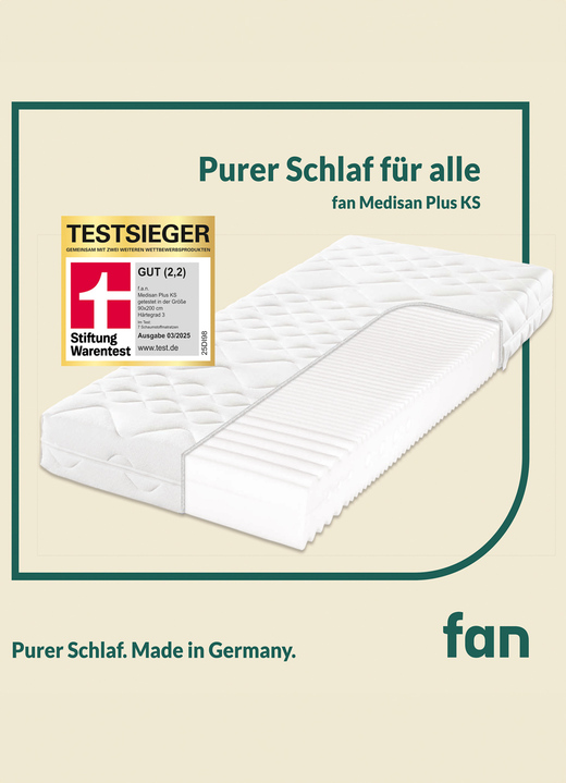 Matratzen & Topper - 7-Zonen-Kaltschaumkern-Matratze „fan Medisan Plus KS“, in Größe 130 (80/200 cm) bis 138 (180/200 cm), in Farbe  Ansicht 6