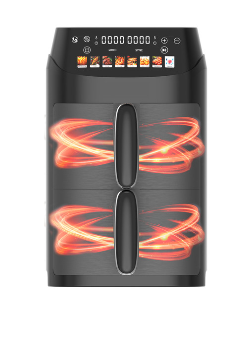 Heißluftfritteusen - Digitale Doppelkammer-Heißluftfritteuse, in Farbe SCHWARZ Ansicht 4