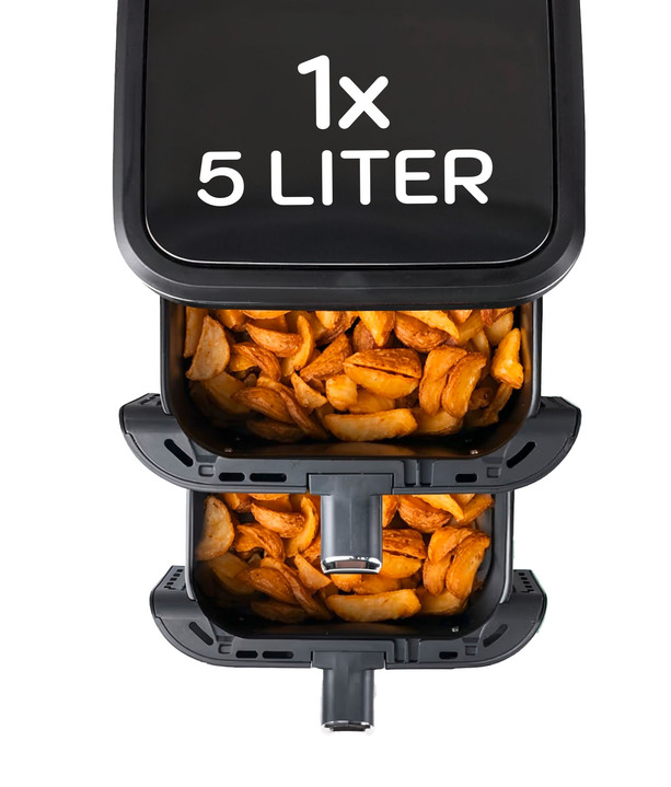 Heißluftfritteusen - Digitale Doppelkammer-Heißluftfritteuse, in Farbe SCHWARZ Ansicht 2