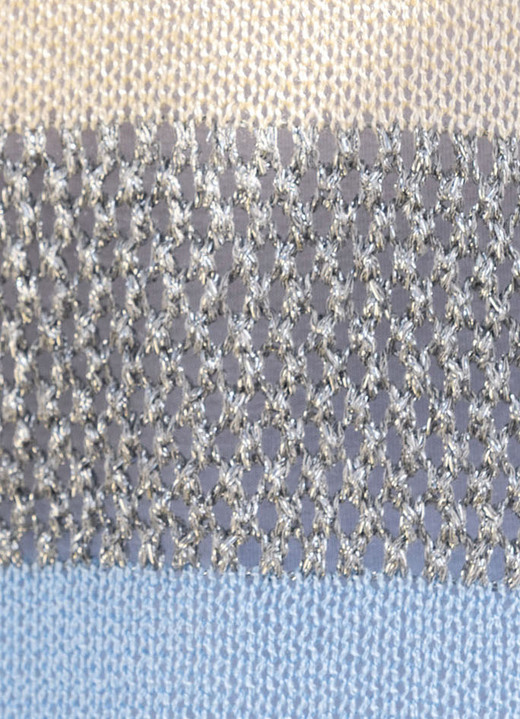 Pullover - Pullover in Garnmix mit Glanzeffekt, in Größe L(44/46) bis XL(48/50), in Farbe ECRU-BLEU-MULTICOLOR Ansicht 3