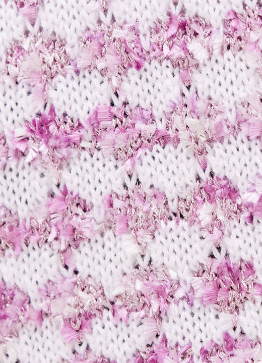 Pullover - Pullover in Garnmix mit Federgarn, in Größe 036 bis 052, in Farbe WEISS-ROSÉ Ansicht 2