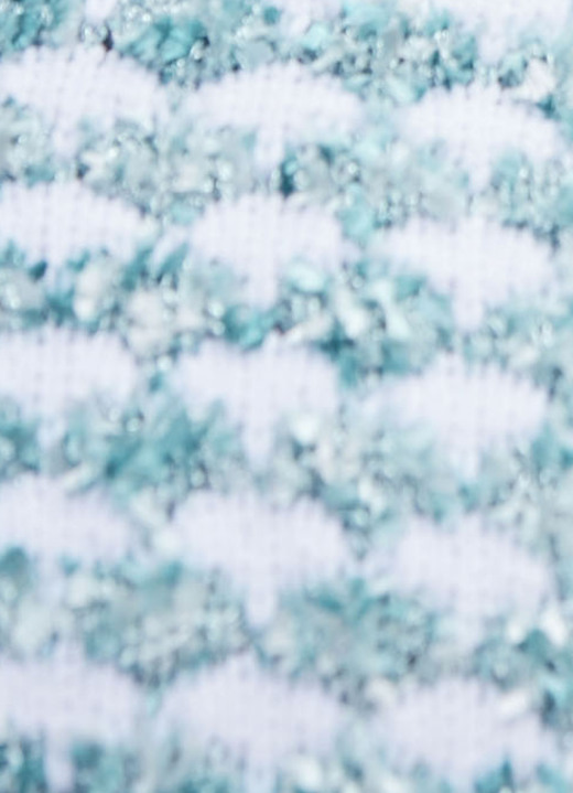 Pullover - Pullover in Garnmix mit Federgarn, in Größe 036 bis 052, in Farbe WEISS-TÜRKIS Ansicht 3