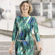 Klaus Modelle - Strick-Tunika in Feinstrick, in Größe 038 bis 054, in Farbe GRÜN-BLAU – Farbe GRÜN-BLAU – Ansicht 1
