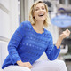 Basics - Pullover mit edlen Glitzerakzenten, in Größe 036 bis 052, in Farbe ROYALBLAU – Farbe ROYALBLAU – Ansicht 1